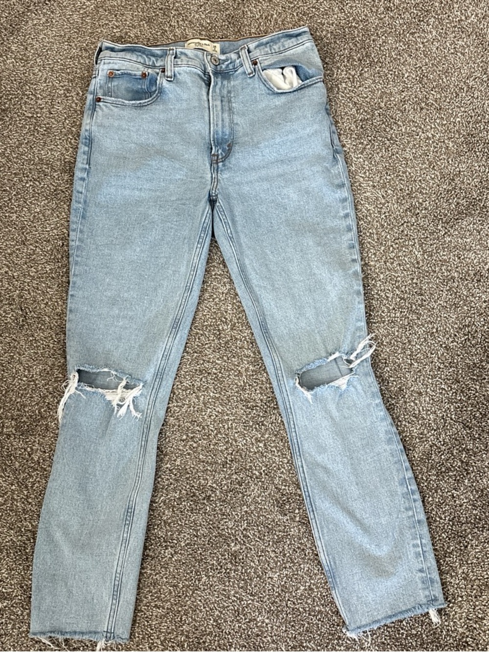 Light Blue Ripped Women’s Jeans - Abercrombie and fitch